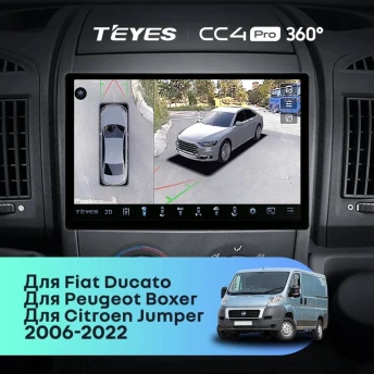 Штатная магнитола Teyes CC4 Pro 360 8/128 Citroen Jumper 2 (2006-2022) (11")