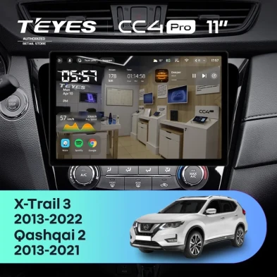 Штатная магнитола Teyes CC4 Pro 12/256 Nissan X-Trail 3 T32 (2013-2021) F2 Тип-AВ (11")
