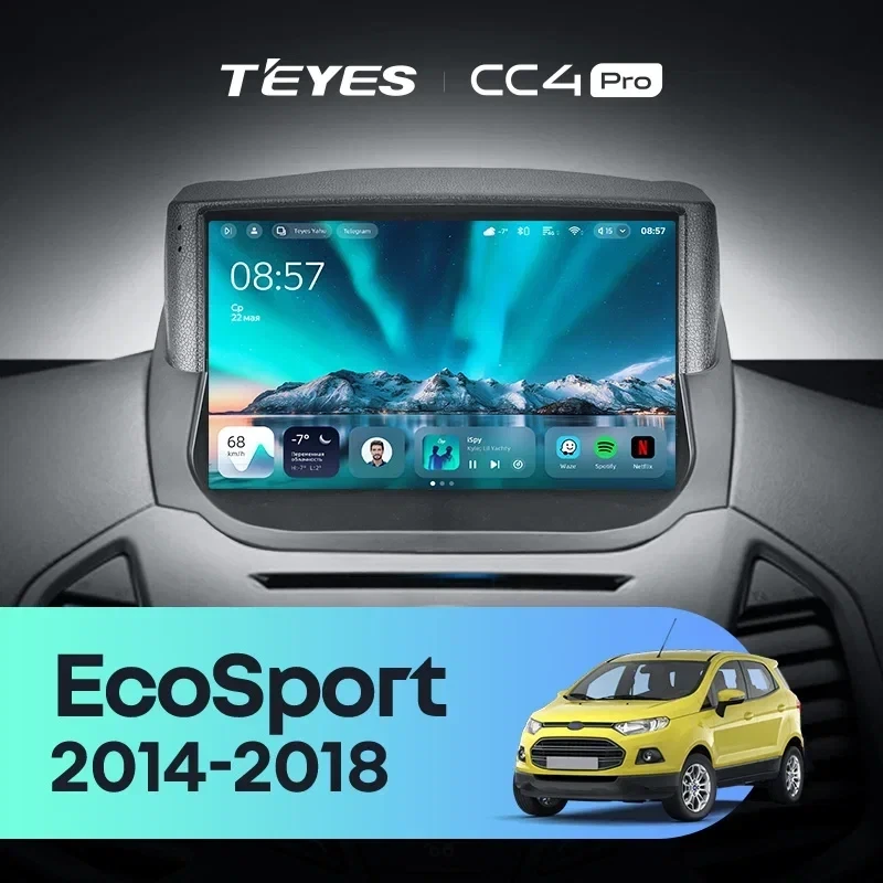 Штатная магнитола Teyes CC4 Pro 12/256 Ford EcoSport (2014-2018) F1