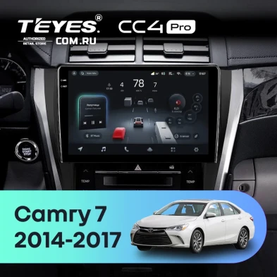 Штатная магнитола Teyes CC4 Pro 12/256 Toyota Camry 7 XV 50 55 (2014-2017) (черно-серая) F1