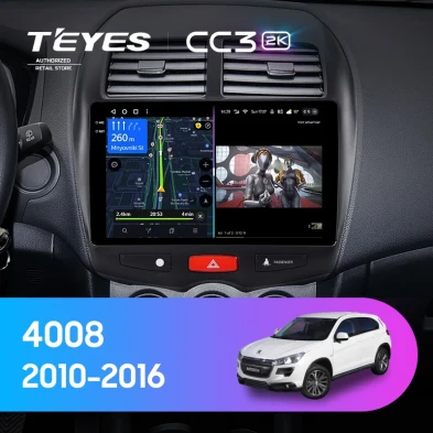 Штатная магнитола Teyes CC3 2K 4/64 Peugeot 4008 (2010-2016) Тип-B