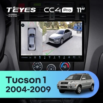 Штатная магнитола Teyes CC4 Pro 360 12/256 Hyundai Tucson 1 (2004-2009) F2 (11")