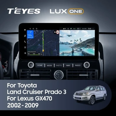 Штатная магнитола Teyes LUX ONE 360 6/128 Lexus GX470 (2002-2009)