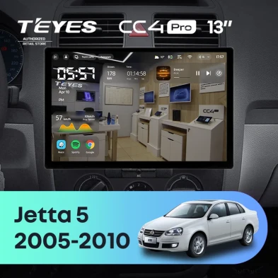 Штатная магнитола Teyes CC4 Pro 8/128 Volkswagen Jetta 5 (2005-2010) F2 (13")