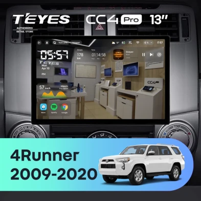 Штатная магнитола Teyes CC4 Pro 8/128 Toyota 4Runner 5 N280 (2009-2020) (13")