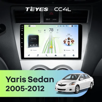 Штатная магнитола Teyes CC4L 6/64 Toyota Yaris Sedan (2005-2012)