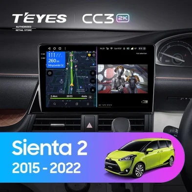 Штатная магнитола Teyes CC3 2K 4/64 Toyota Sienta 2 XP170 (2015-2022)