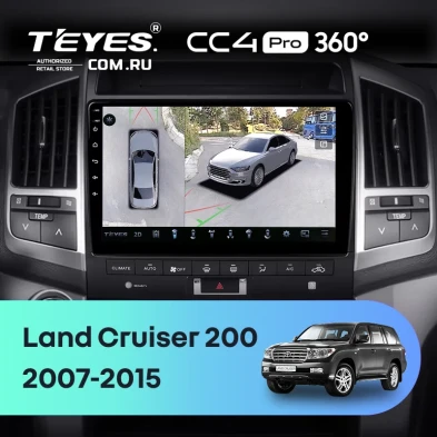 Штатная магнитола Teyes CC4 Pro 360 12/256 Toyota Land Cruiser 11 200 (2007-2015) F3 Тип-A