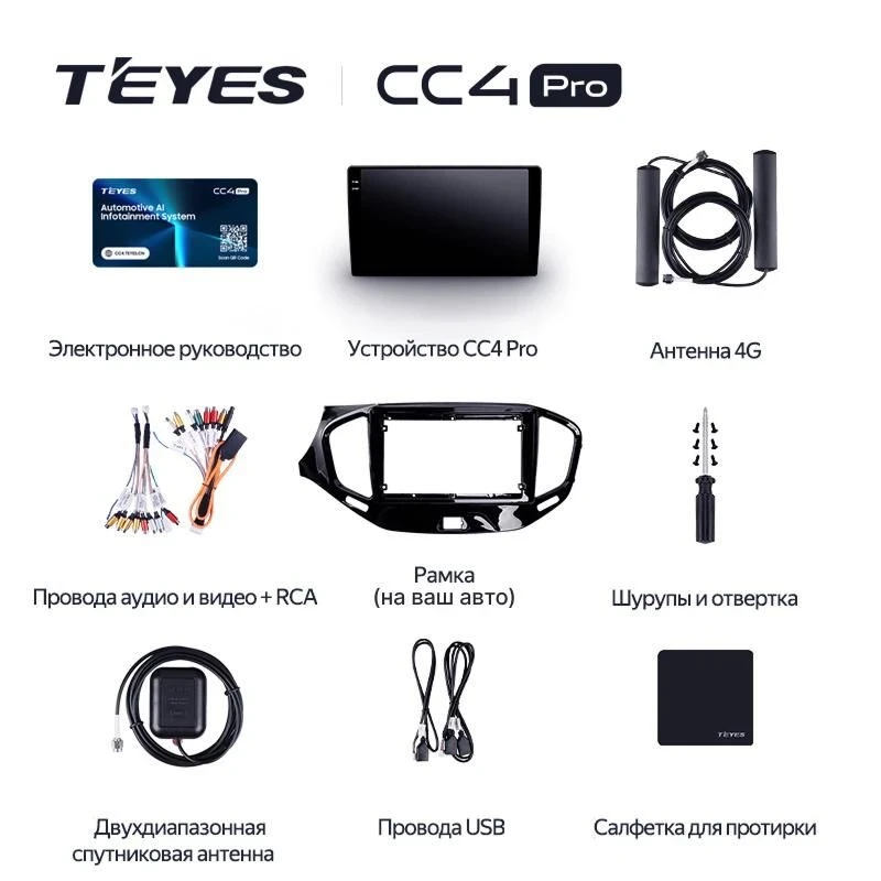 Штатная магнитола Teyes CC4 Pro 8/128 BYD F3 (2005-2013)