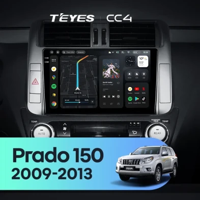 Штатная магнитола Teyes CC4 8/128 Toyota Land Cruiser Prado 150 (2009-2013) F2 Тип-A