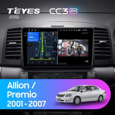 Штатная магнитола Teyes CC3 2K 6/128 Toyota Allion (2001-2007)
