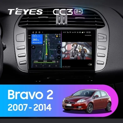 Штатная магнитола Teyes CC3 2K 4/64 Fiat Bravo 198 (2007-2014)
