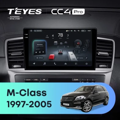Штатная магнитола Teyes CC4 Pro 8/128 Mercedes-Benz M-Class I W163 ML (1997-2005) Тип-B