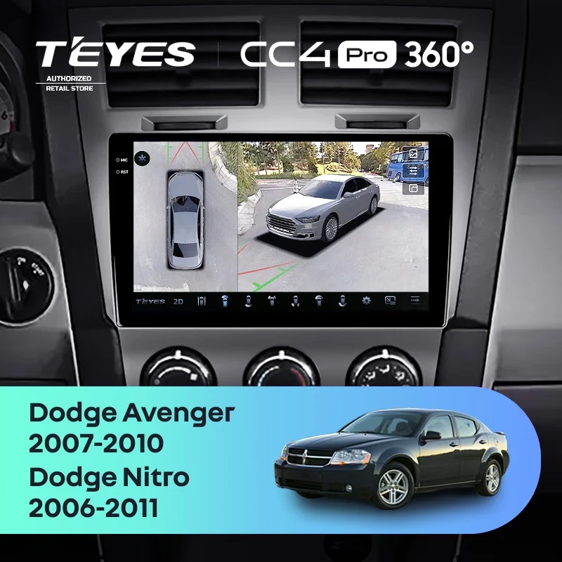 Штатная магнитола Teyes CC4 Pro 360 12/256 Dodge Avenger JS (2007-2010)
