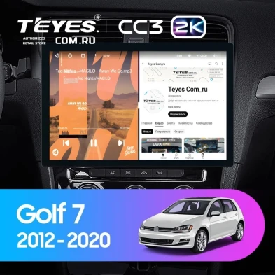 Штатная магнитола Teyes CC3 2K 6/128 Volkswagen Golf 7 MK7 (2012-2020) F2 (13")