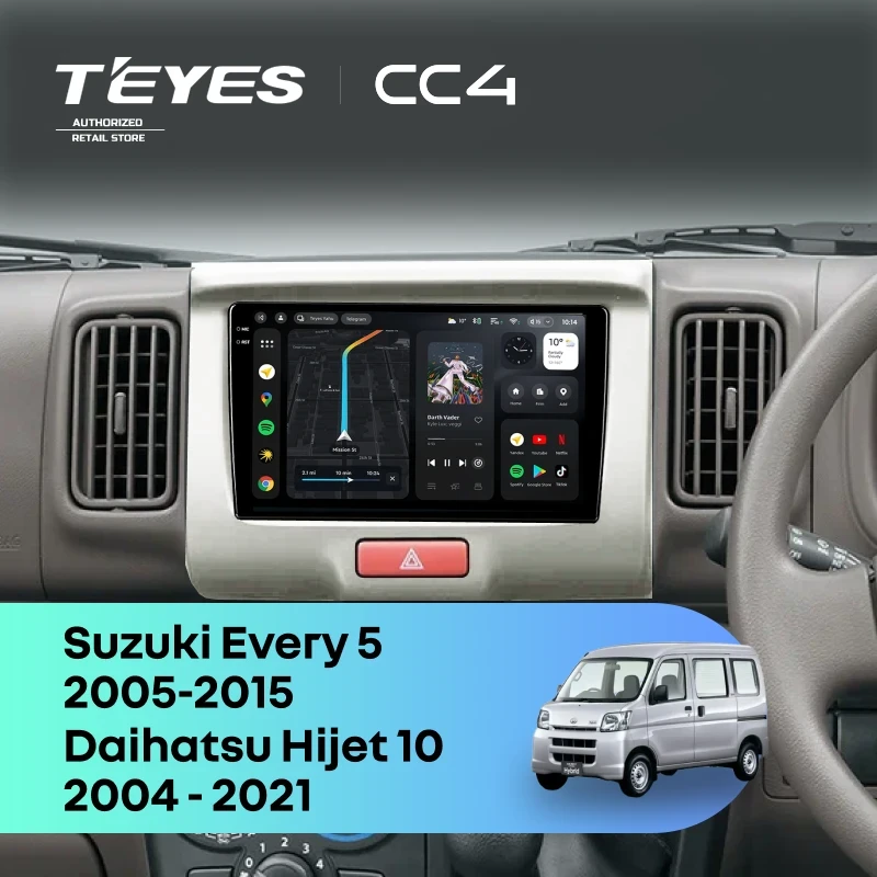 Штатная магнитола Teyes CC4 8/128 Daihatsu Hijet 10 (2004-2021)