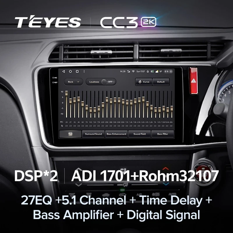 Штатная магнитола Teyes CC3 2K 360 6/128 Honda Grace (2014-2017) Тип-B Правый руль