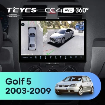 Штатная магнитола Teyes CC4 Pro 360 12/256 Volkswagen Jetta 5 (2005-2010) F2 (11")
