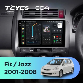 Штатная магнитола Teyes CC4 8/128 Honda Fit GD (2001-2008) Правый руль