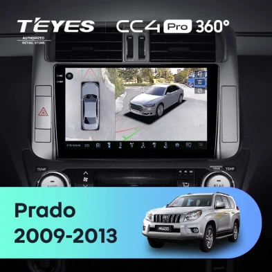 Штатная магнитола Teyes CC4 Pro 360 8/128 Toyota Land Cruiser Prado 150 (2009-2013) F1 Тип-A