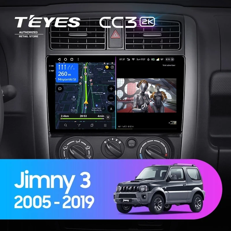 Штатная магнитола Teyes CC3 2K 4/32 Suzuki Jimny 3 (2005-2019)
