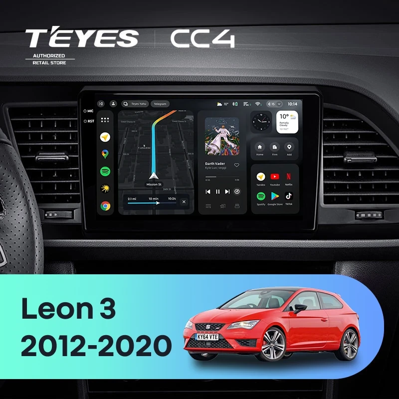 Штатная магнитола Teyes CC4 8/128 Seat Leon 3 (2012-2020) F3