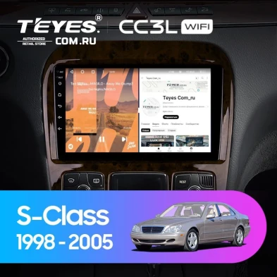 Штатная магнитола Teyes CC3L WiFi 2/32 Mercedes-Benz S-Class W220 VV220 (1998-2005)