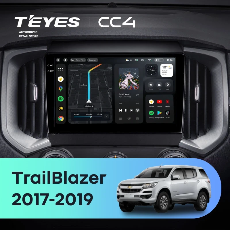 Штатная магнитола Teyes CC4 8/128 Chevrolet TrailBlazer (2017-2019)