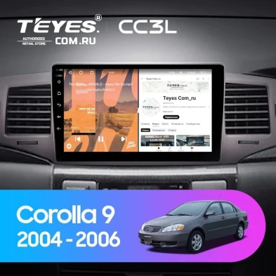 Штатная магнитола Teyes CC3L 4/32 Toyota Corolla 9 E120 (2004-2006)