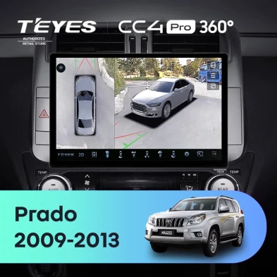 Штатная магнитола Teyes CC4 Pro 360 8/128 Toyota Land Cruiser Prado 150 (2009-2013) F1 Тип-A (13")