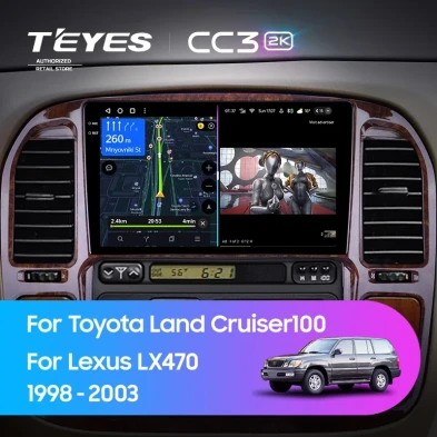 Штатная магнитола Teyes CC3 2K 6/128 Toyota Land Cruiser 100 (1998-2003) F3