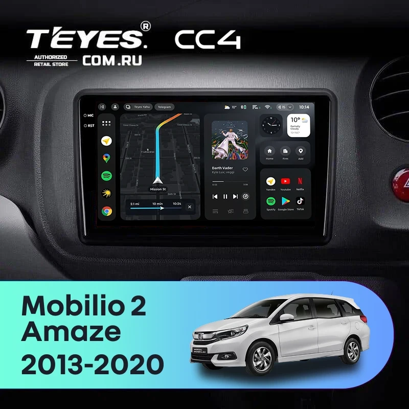 Штатная магнитола Teyes CC4 6/64 Honda Mobilio 2 Amaze (2013-2020)