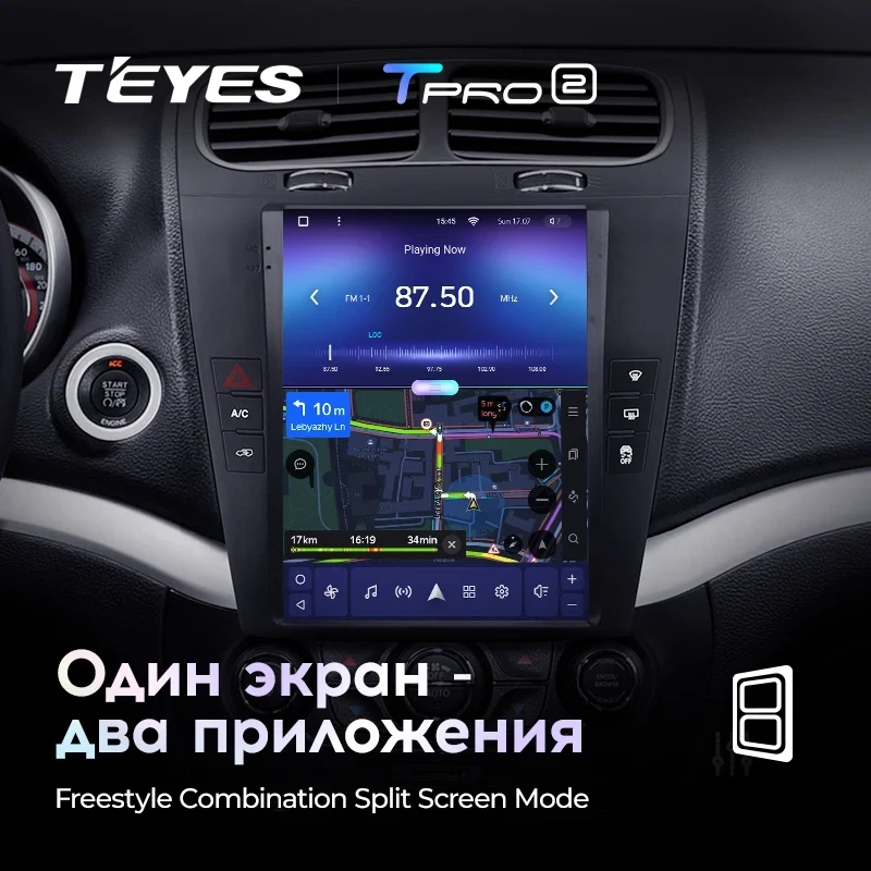 Штатная магнитола Tesla style Teyes TPRO 2 6/128 Dodge Journey JC (2011-2020)