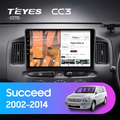 Штатная магнитола Teyes CC3 4/32 Toyota Succeed (2002-2014) Правый руль