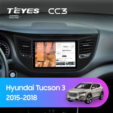 Штатная магнитола Teyes CC3 4/32 Hyundai Tucson 3 (2015-2018) Тип-B (черная)