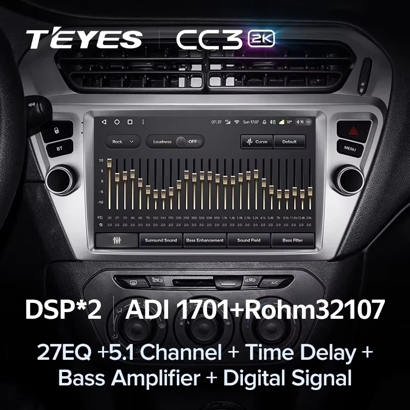 Штатная магнитола Teyes CC3 2K 4/32 Citroen C-Elysee (2012-2016) F1