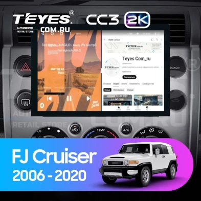 Штатная магнитола Teyes CC3 2K 4/64 Toyota FJ Cruiser J15 (2006-2020) F2 (13")