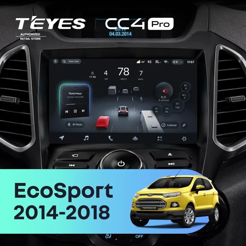 Штатная магнитола Teyes CC4 Pro 8/128 Ford EcoSport (2014-2018) F2