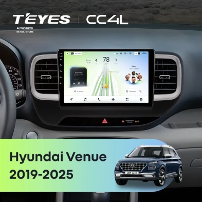 Штатная магнитола Teyes CC4L 6/64 Hyundai Venue (2019-2025)