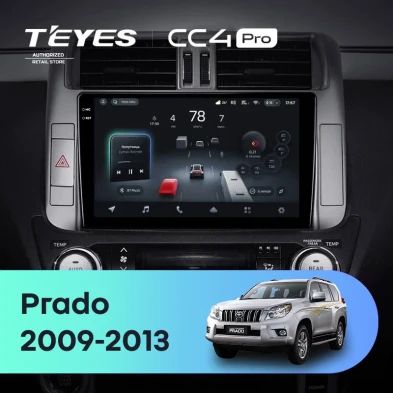 Штатная магнитола Teyes CC4 Pro 12/256 Toyota Land Cruiser Prado 150 (2009-2013) F1 Тип-B