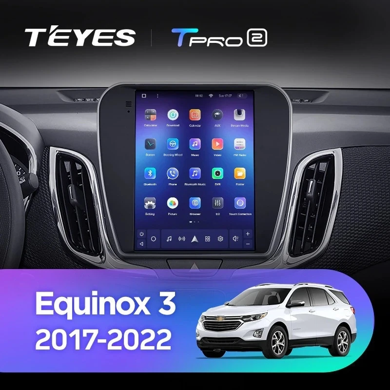 Штатная магнитола Tesla style Teyes TPRO 2 4/64 Chevrolet Equinox 3 (2017-2022)
