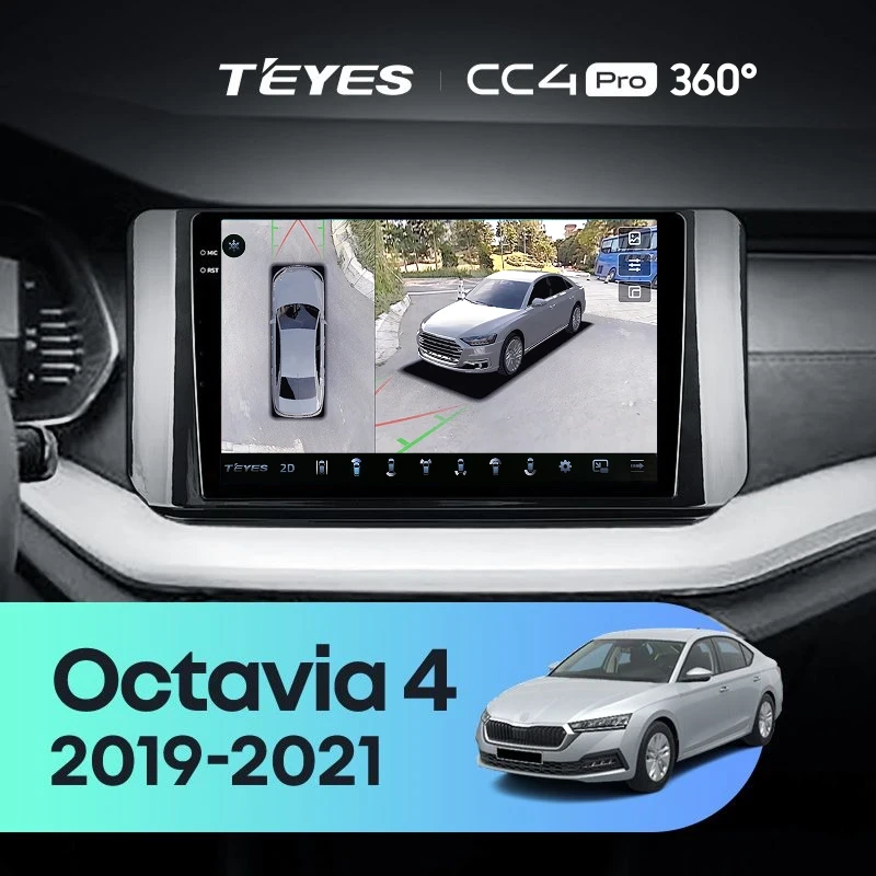 Штатная магнитола Teyes CC4 Pro 360 8/128 Skoda Octavia 4 A8 (2019-2021)
