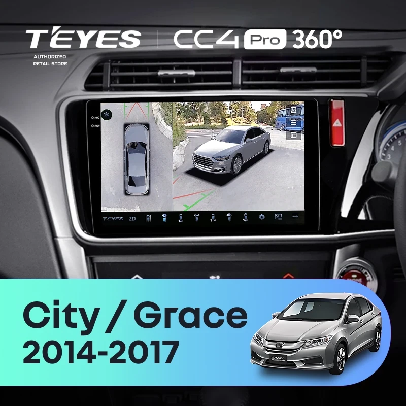 Штатная магнитола Teyes CC4 Pro 360 8/128 Honda Grace (2014-2017) Тип-B Правый руль