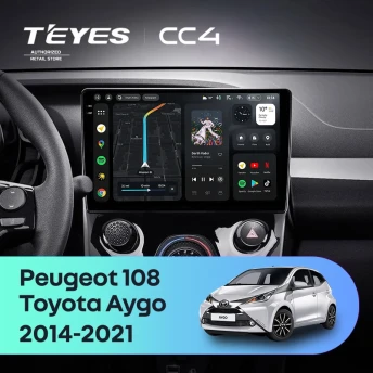 Штатная магнитола Teyes CC4 8/128 Toyota Aygo B40 (2014-2021) F1