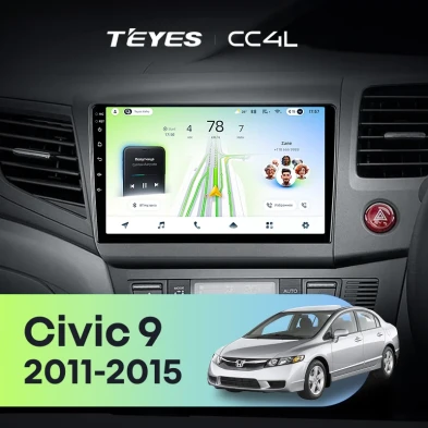 Штатная магнитола Teyes CC4L 6/64 Civic 9 FB FK FD (2011-2015) Правый руль