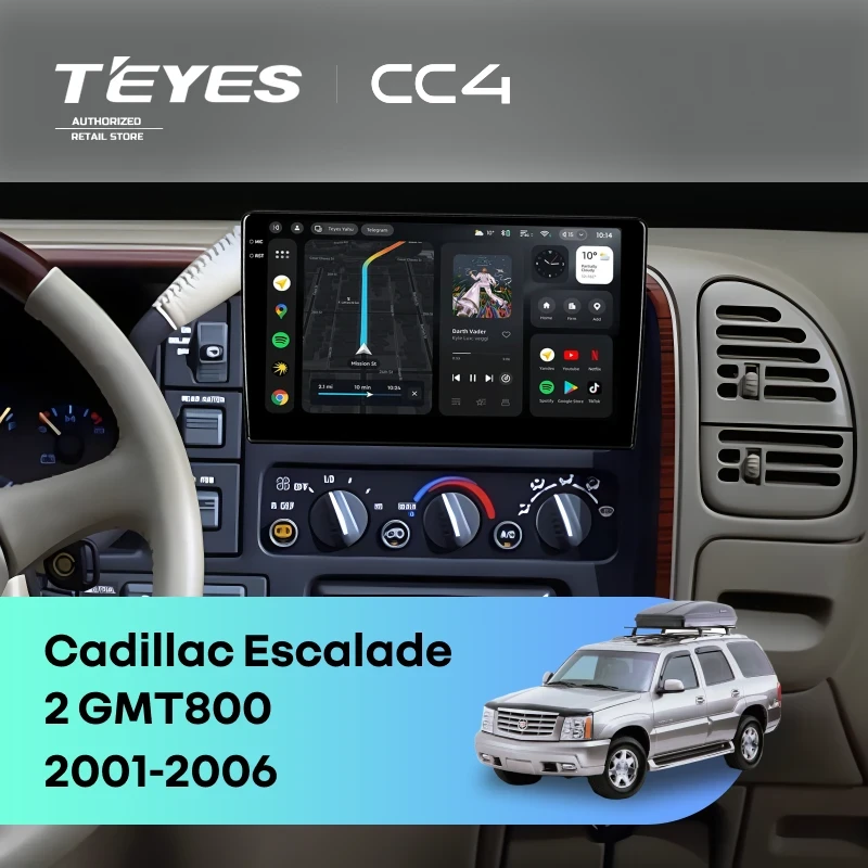Штатная магнитола Teyes CC4 8/128 Cadillac Escalade 2 GMT800 (2001-2006)