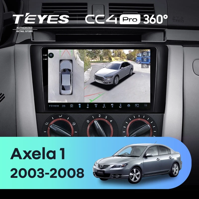Штатная магнитола Teyes CC4 Pro 360 8/128 Mazda Axela 1 (2003-2008)