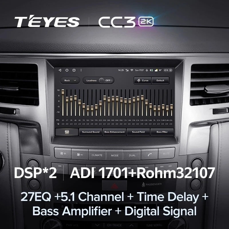 Штатная магнитола Teyes CC3 2K 4/64 Lexus LX570 J200 3 (2007-2015) Тип-A