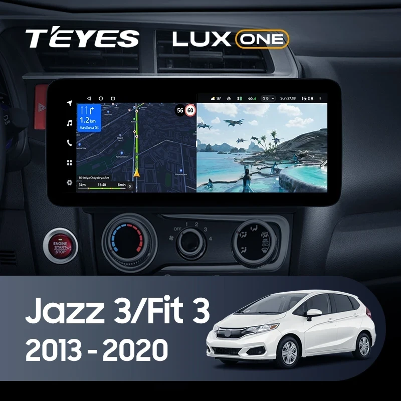 Штатная магнитола Teyes LUX ONE 6/128 Honda Fit 3 GP GK (2013-2020)