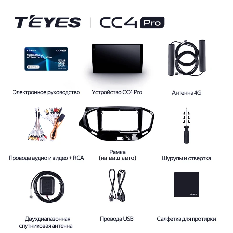 Штатная магнитола Teyes CC4 Pro 12/256 Kia Pride 3 (2011-2015)